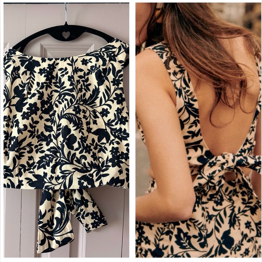 Sezane Claire Blouse with Tie Back